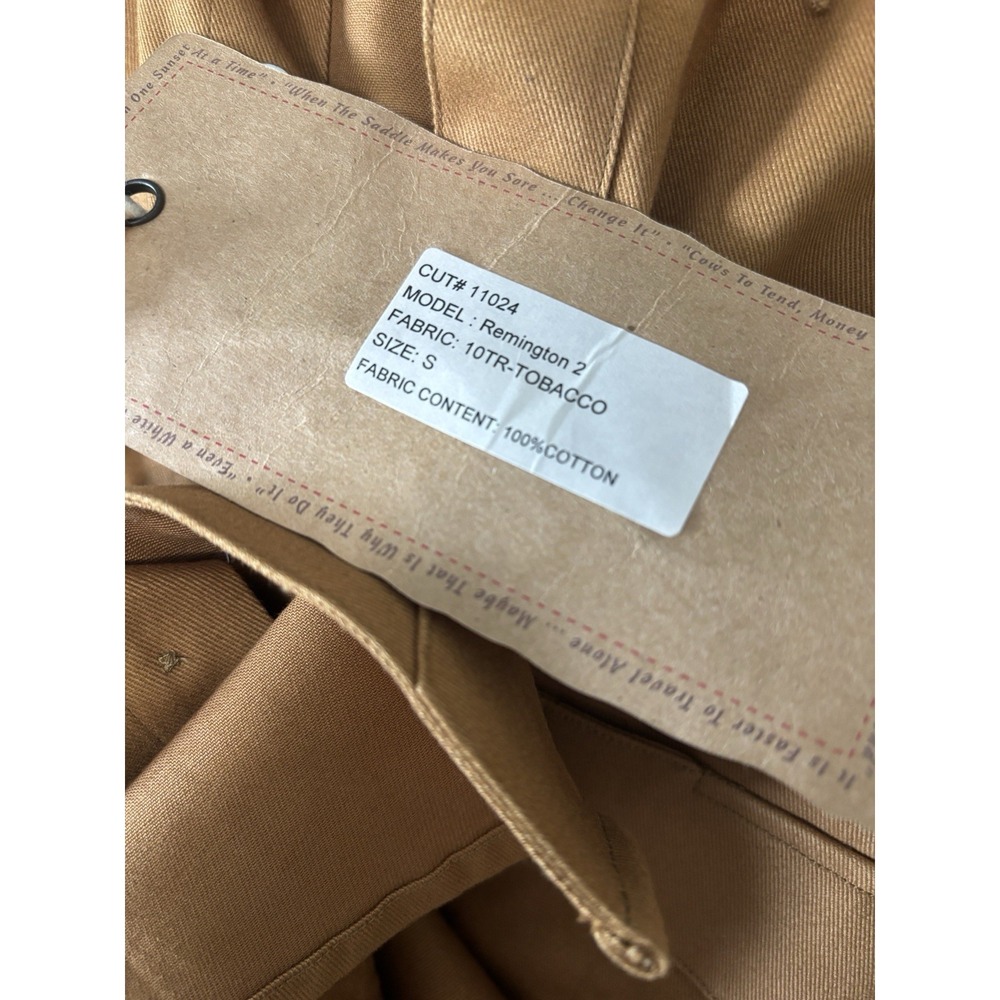 NWT Acorn By Bob Goldfeder Small Western Button Down Brown Turqoise Snap Buttons - Picture 4 of 9